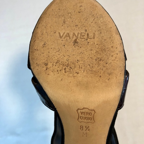 VANELI Philys Black Suede Open Toe Heels. Size 8.5 - Picture 8 of 8